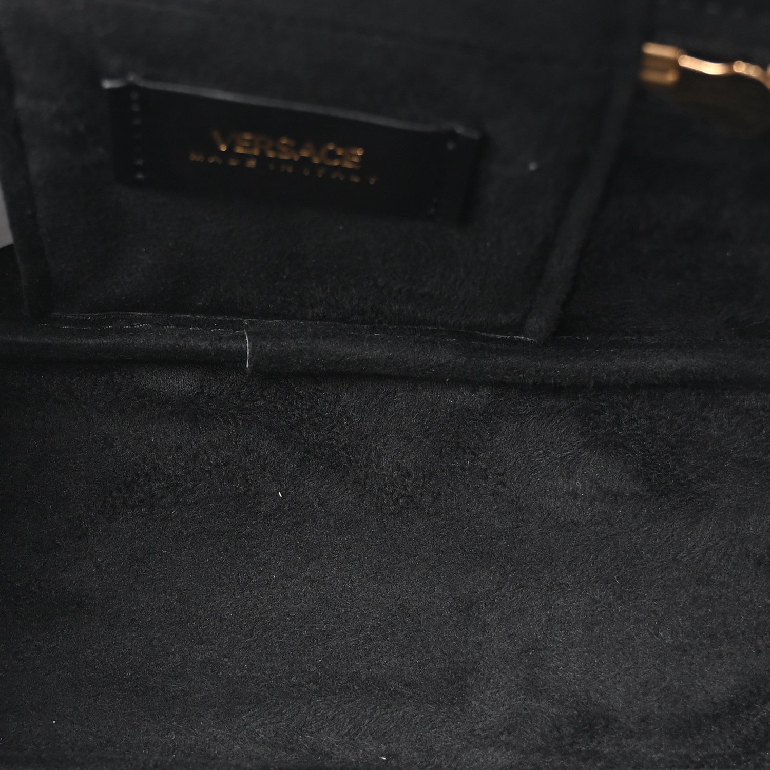 Versace Lambskin Tag Vanity Bag Black 5 of 10