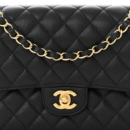 Chanel Caviar Quilted Medium Double Flap Black 8 of 10