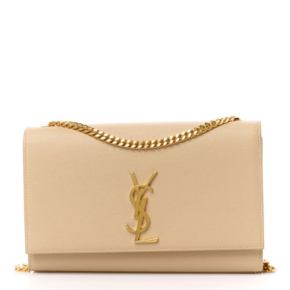 Saint Laurent Grain De Poudre Medium Monogram Kate Satchel Nude Powder 1 of 11