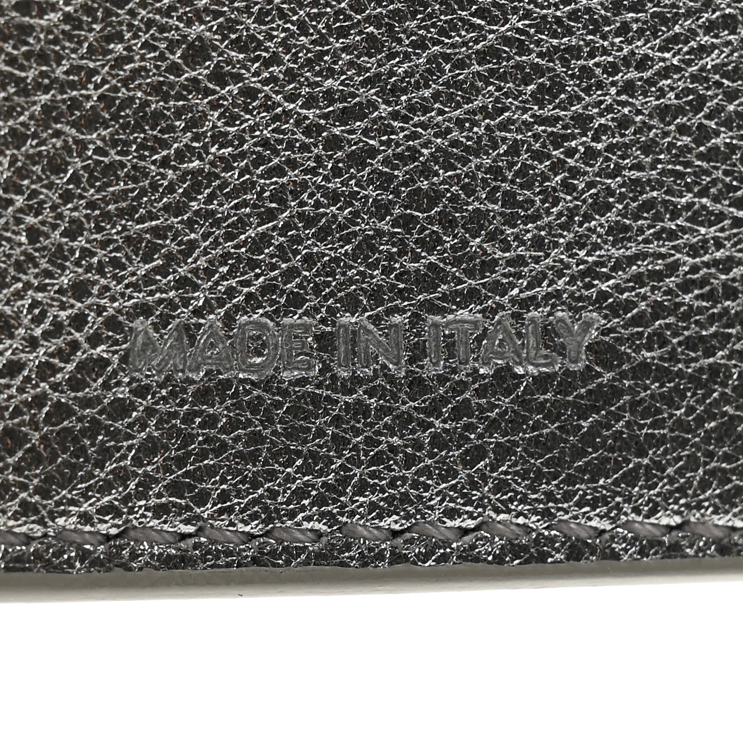 Celine Metallic Calfskin Small Triomphe Wallet Silver 7 of 8
