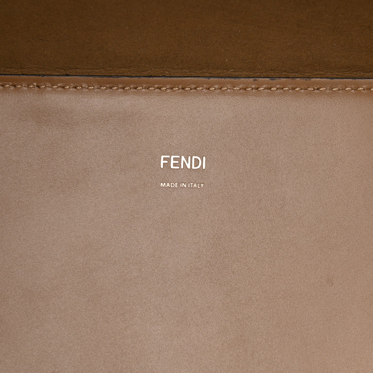 Vitello King Ceylon Plexiglass Woven Logo Debossed Fendi Sunshine Shopper Tote Sand