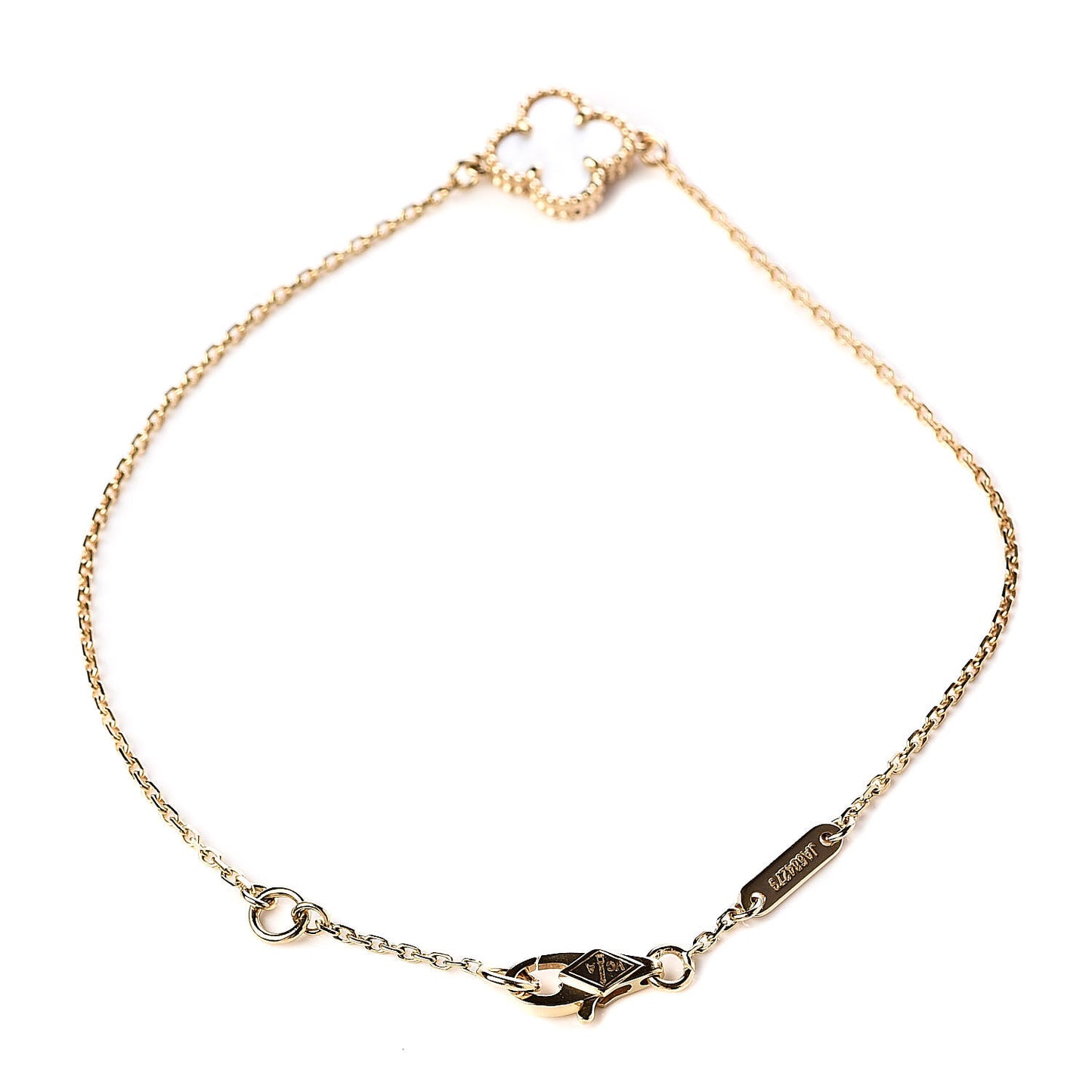 18K Yellow Gold Mother of Pearl Sweet Alhambra Bracelet