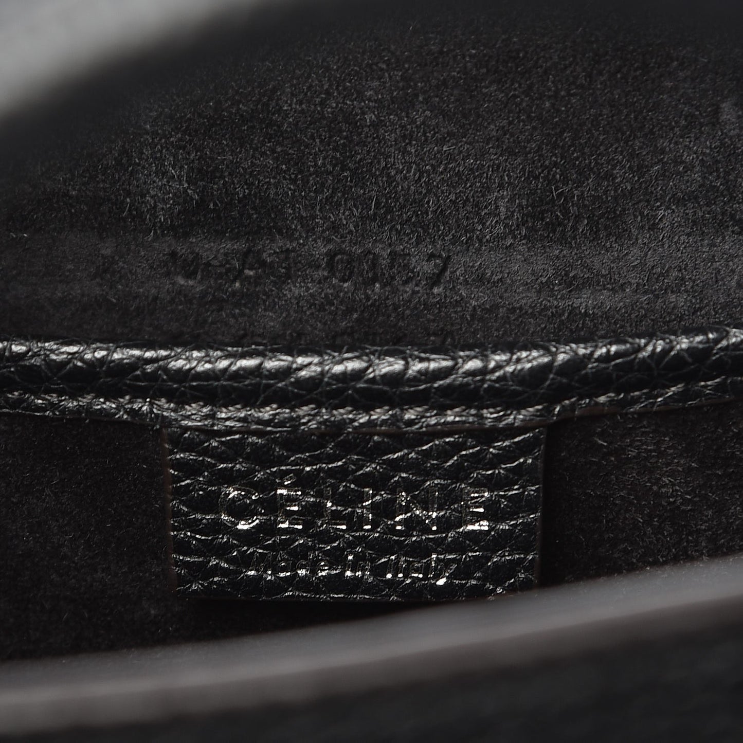 Drummed Calfskin Nano Luggage Black