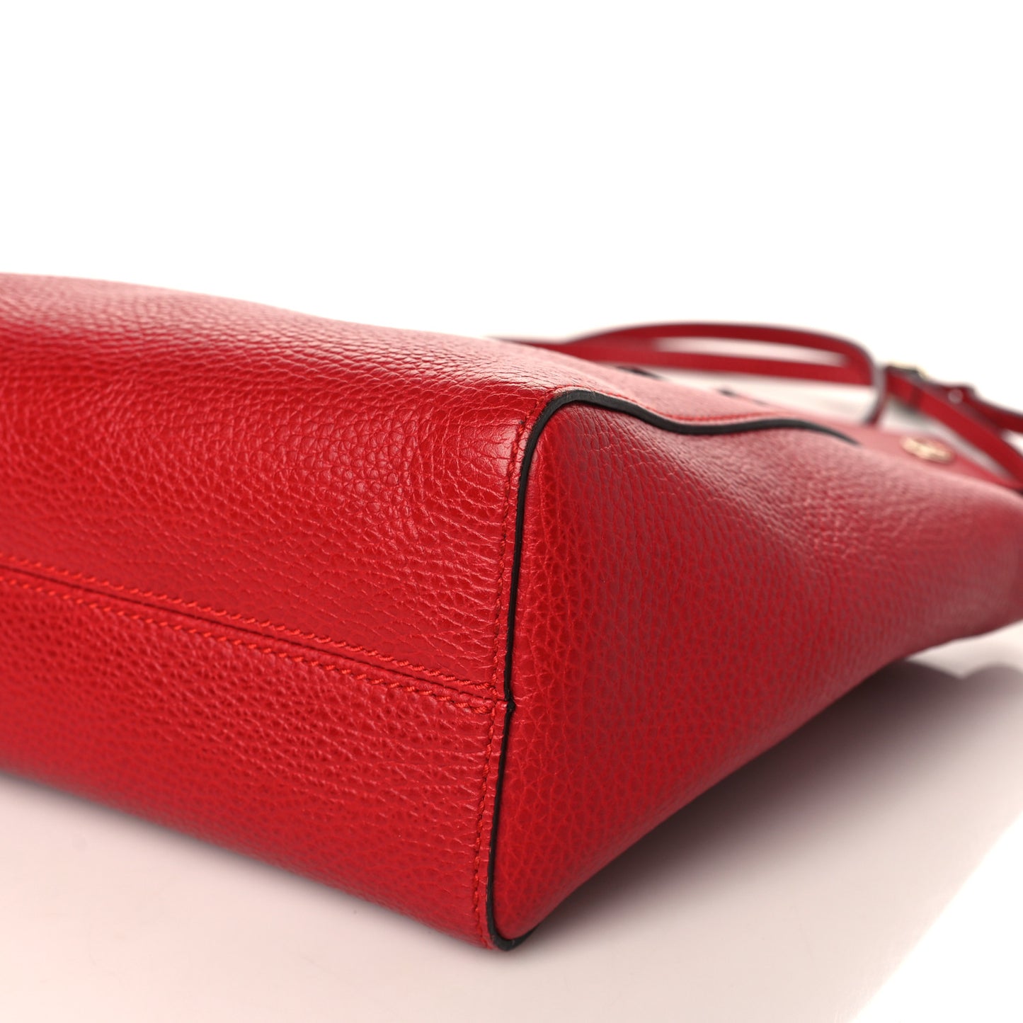 Dollar Calfskin MIni Swing Top Handle Bag Tabasco