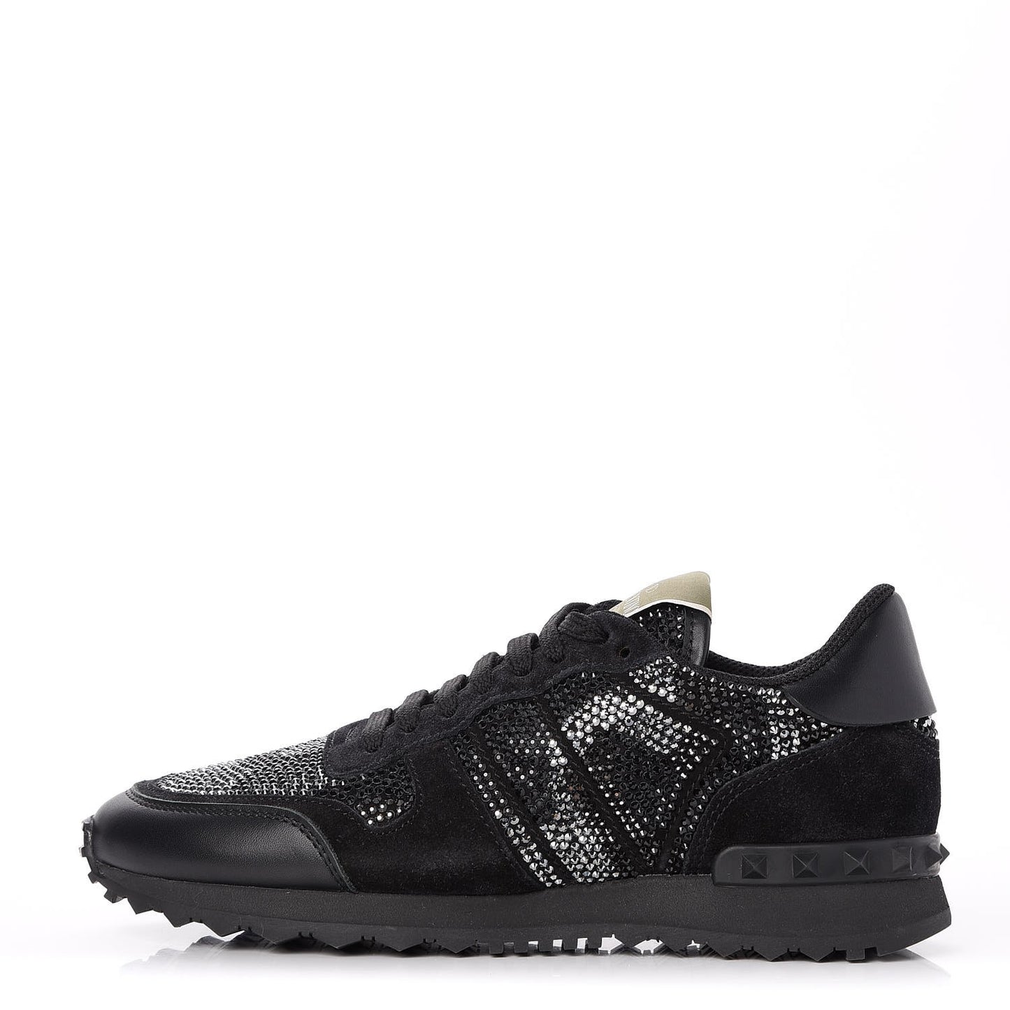 Glitter Suede Womens Rockrunner Sneakers 38 Black