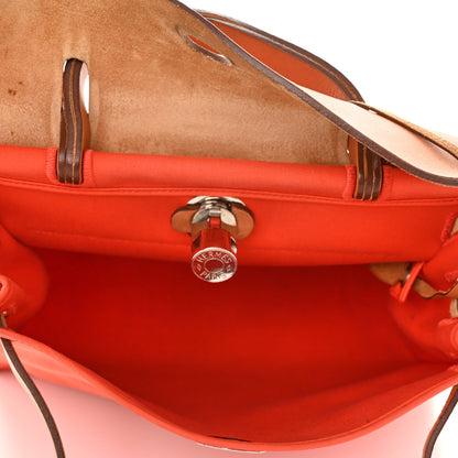 Hermes Vache Hunter Toile Herbag Zip 31 PM Capucine Fauve 6 of 14