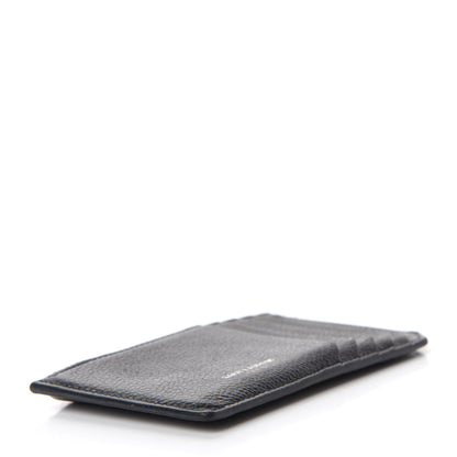 Saint Laurent Grained Calfskin 5 Fragments Zip Pouch Card Holder Black 4 of 8