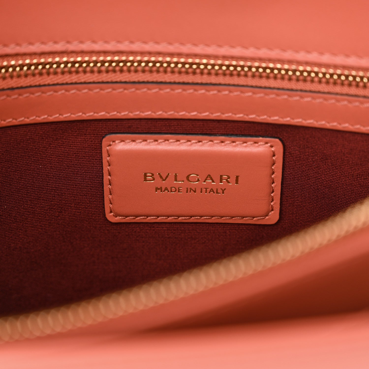 Bulgari Calfskin Serpenti Forever Shoulder Bag Coral 7 of 11