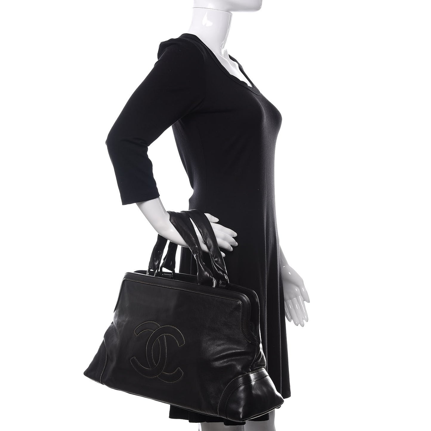 Lambskin East West Soho Shopper Black