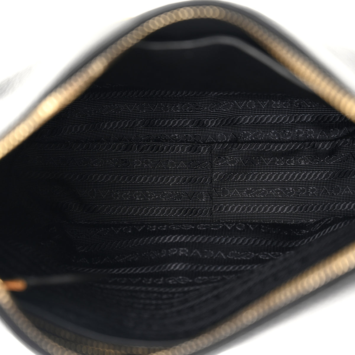 Prada Vitello Daino Zippered Messenger Hobo Black 5 of 10