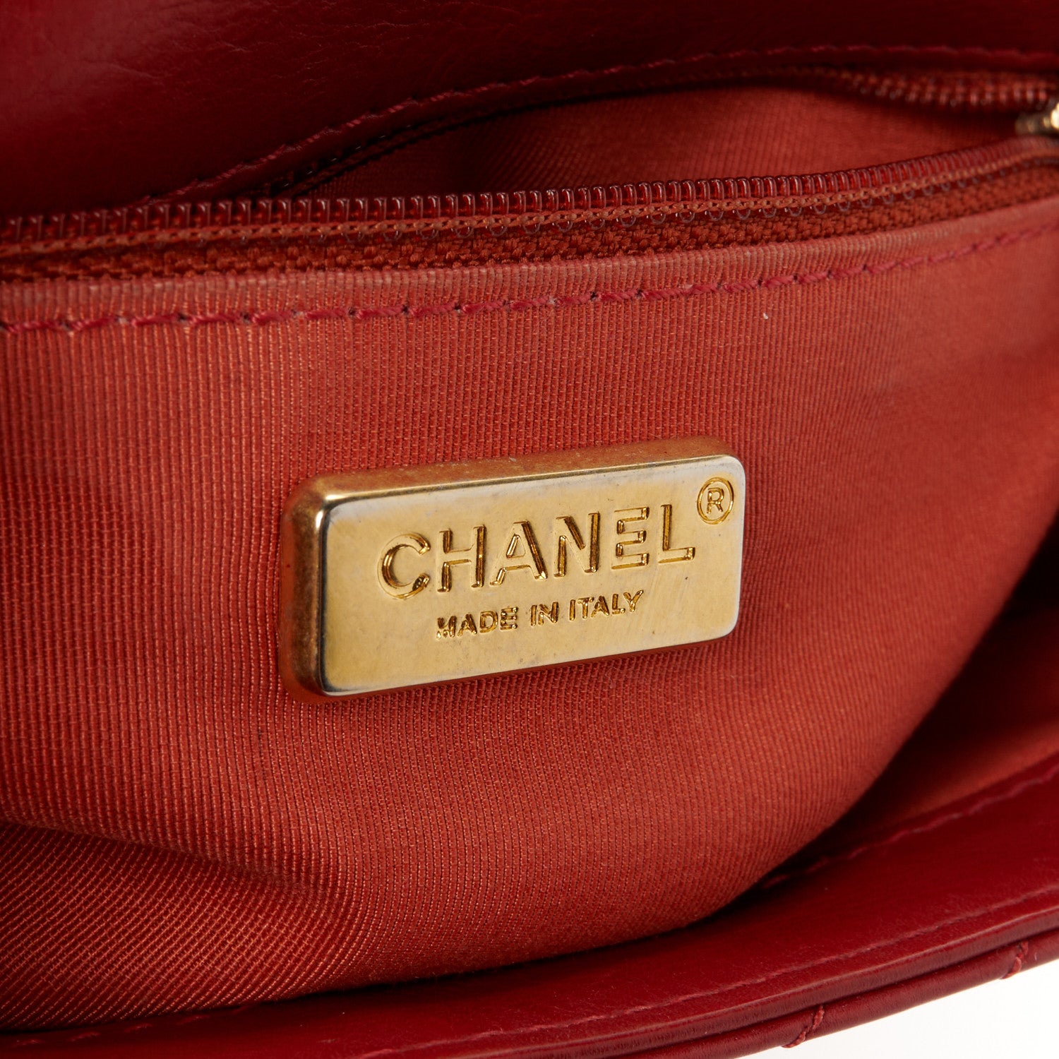 Chanel Calfskin Chevron Quilted Mini Rock The Corner Flap Red 7 of 12