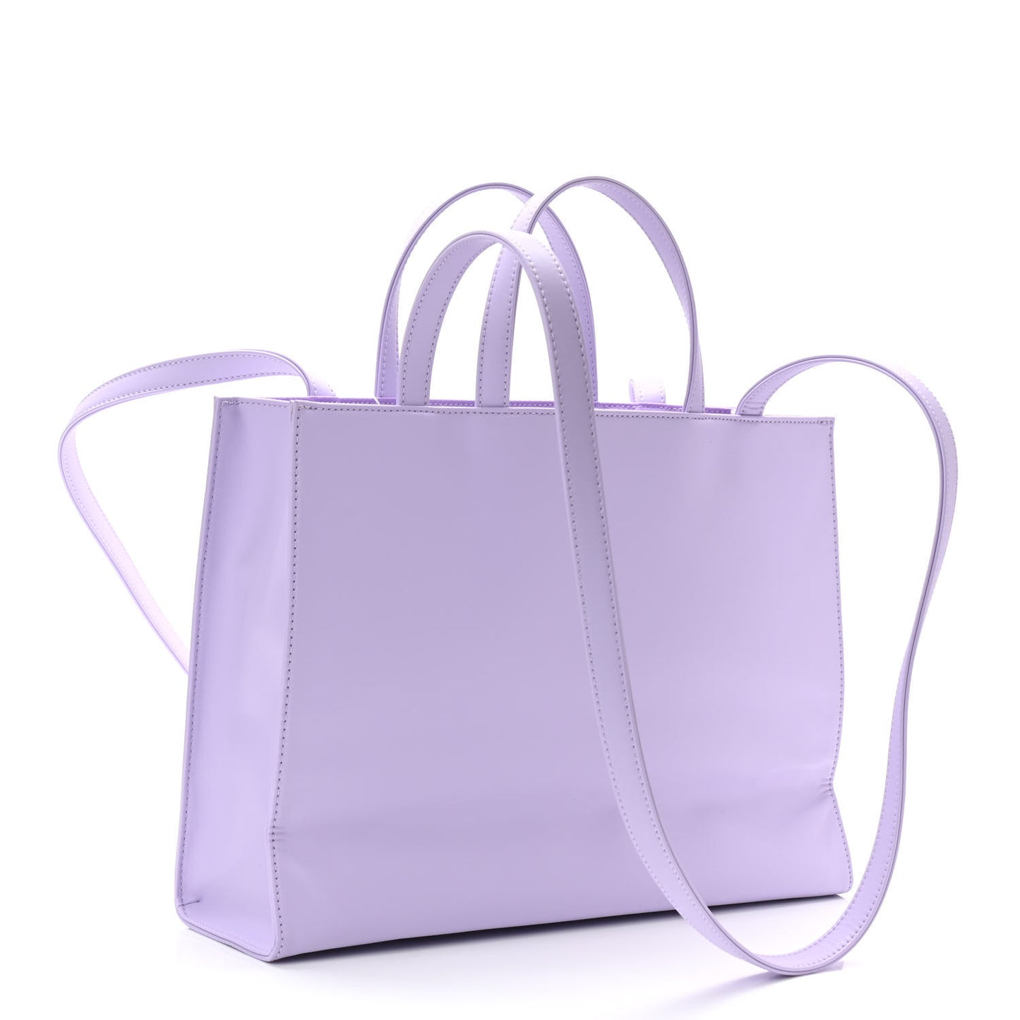Vegan Leather Medium Shopping Bag Lavender