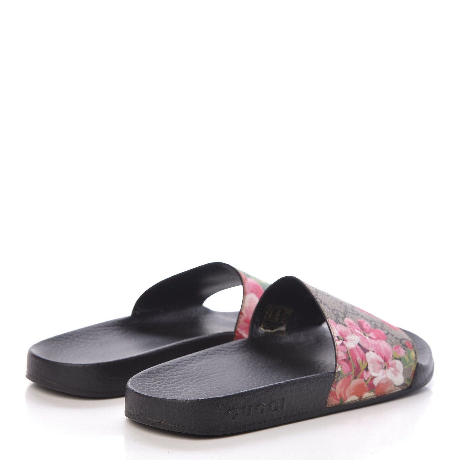 Gucci GG Supreme Monogram Blooms Slide Sandals 36 Beige Multicolor 4 of 10