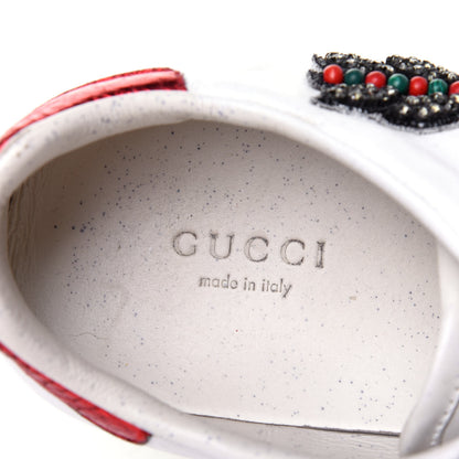 Gucci Calfskin Web Studded Arrow Ace Sneakers 36.5 White 9 of 12