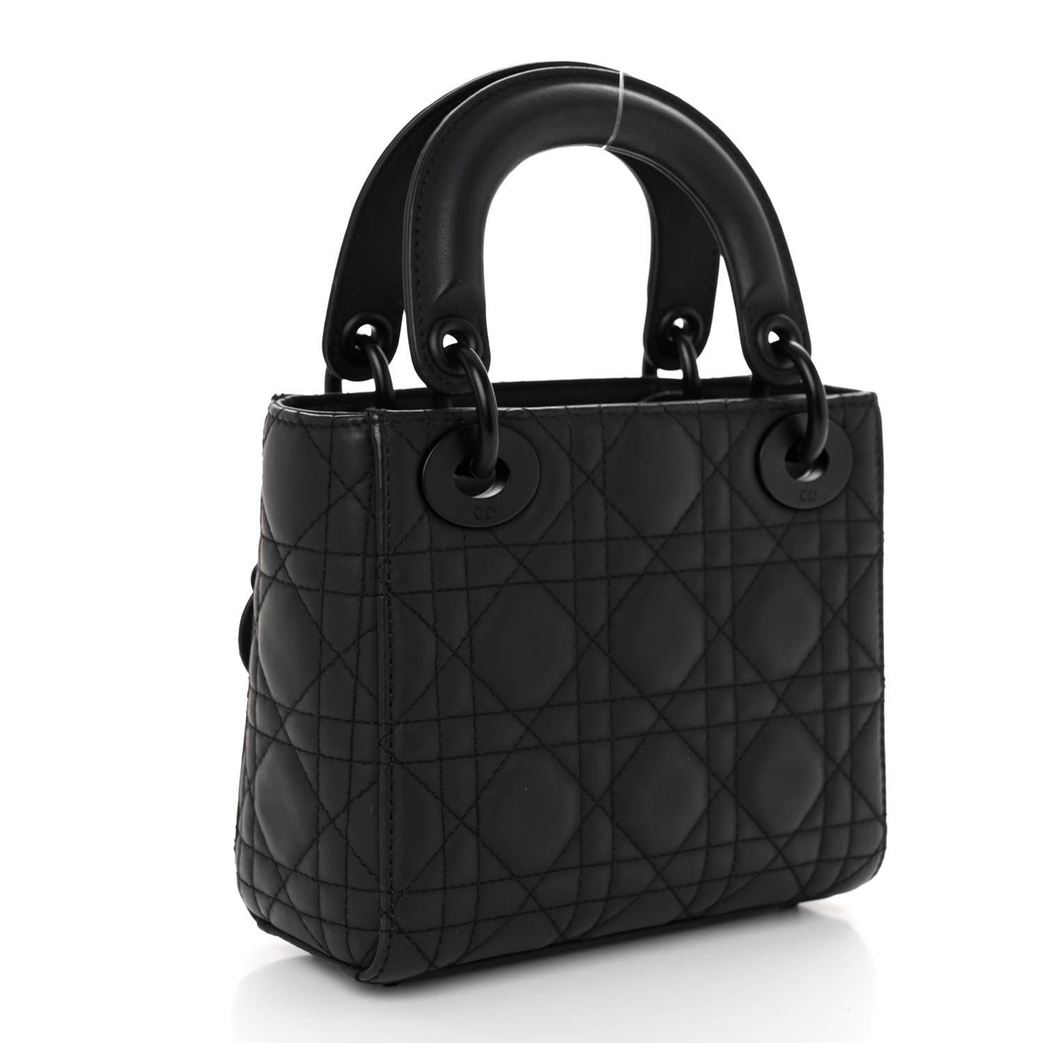 Christian Dior Ultra Matte Calfskin Cannage Mini Lady Dior Black 3 of 10