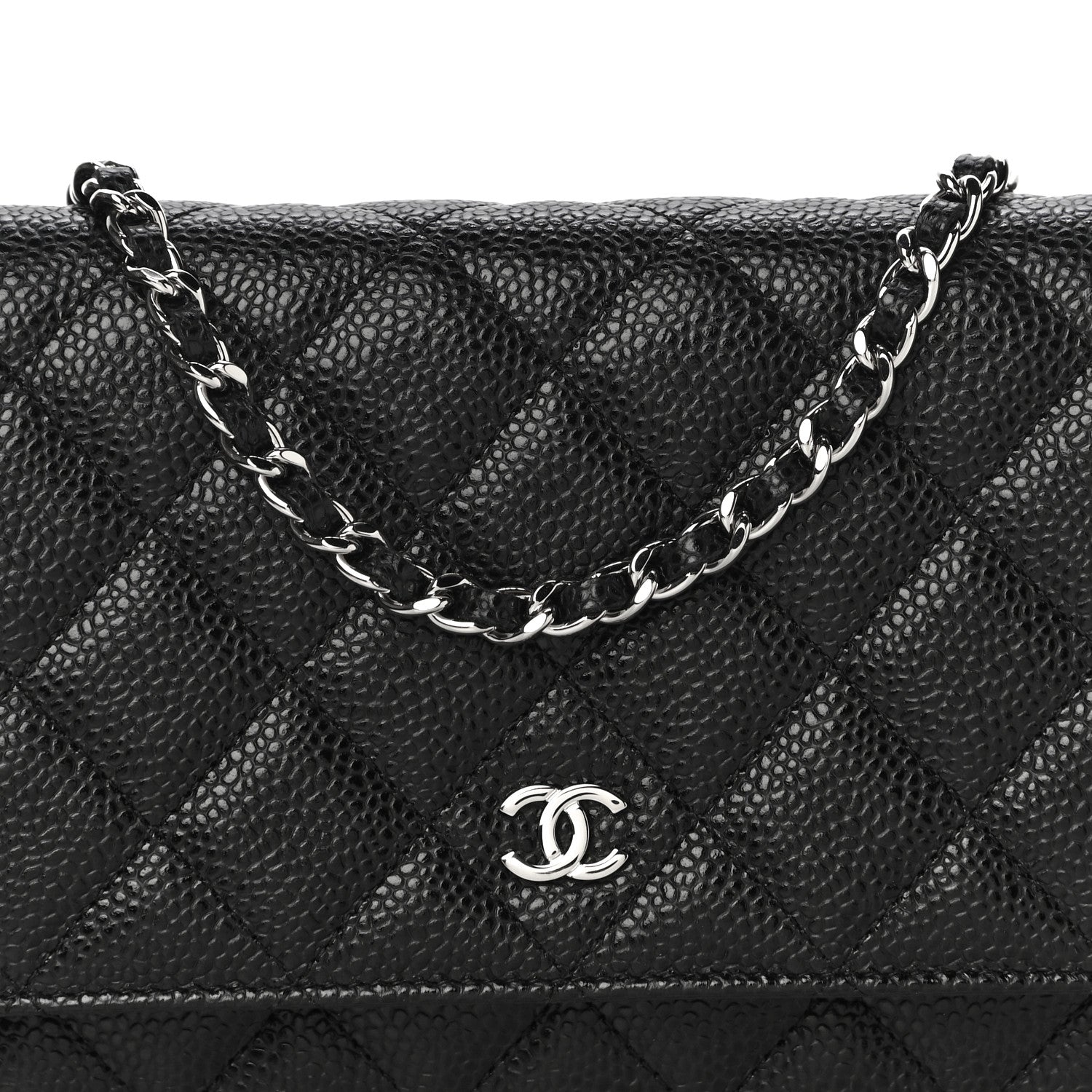 Chanel Caviar Quilted Wallet On Chain WOC Black 9 of 12