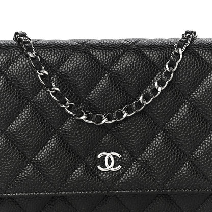 Chanel Caviar Quilted Wallet On Chain WOC Black 9 of 12