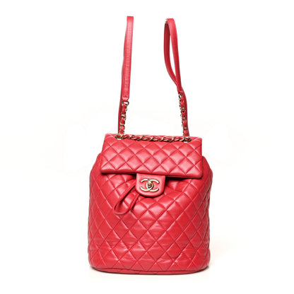 Chanel Lambskin Quilted Small Urban Spirit Backpack Dark Pink 1 of 11