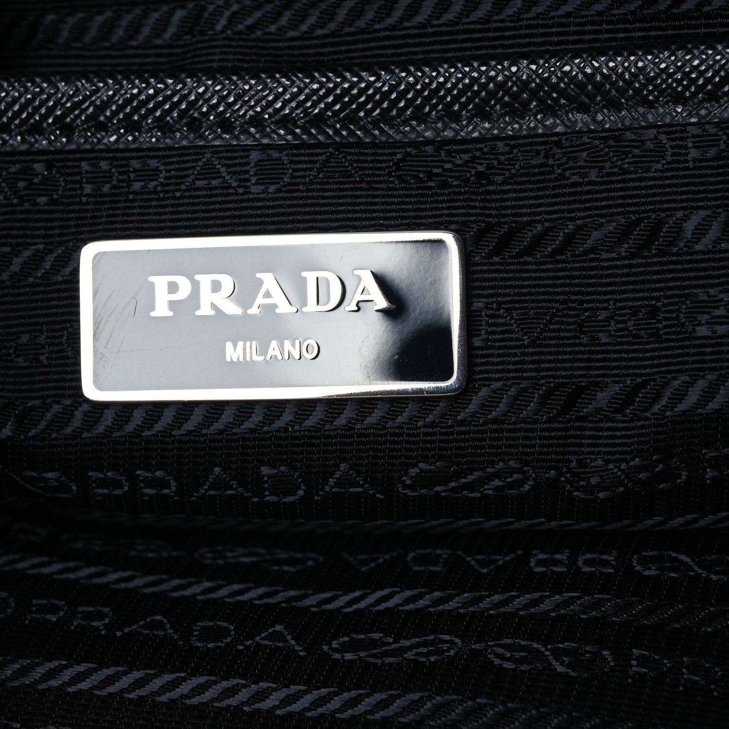 Prada Tessuto Nylon Saffiano Medium Backpack Black 7 of 16