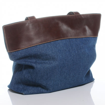 Chanel Calfskin Denim Shoulder Bag Brown 3 of 7