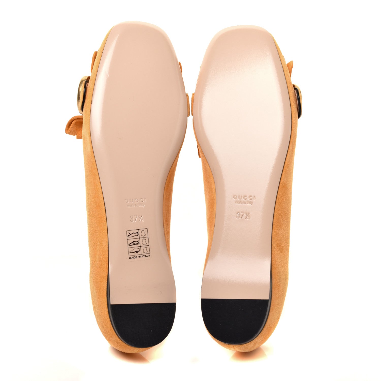 Gucci Kid Scamosciato GG Marmont Fringe Flats 37.5 Crystal Copper 5 of 10