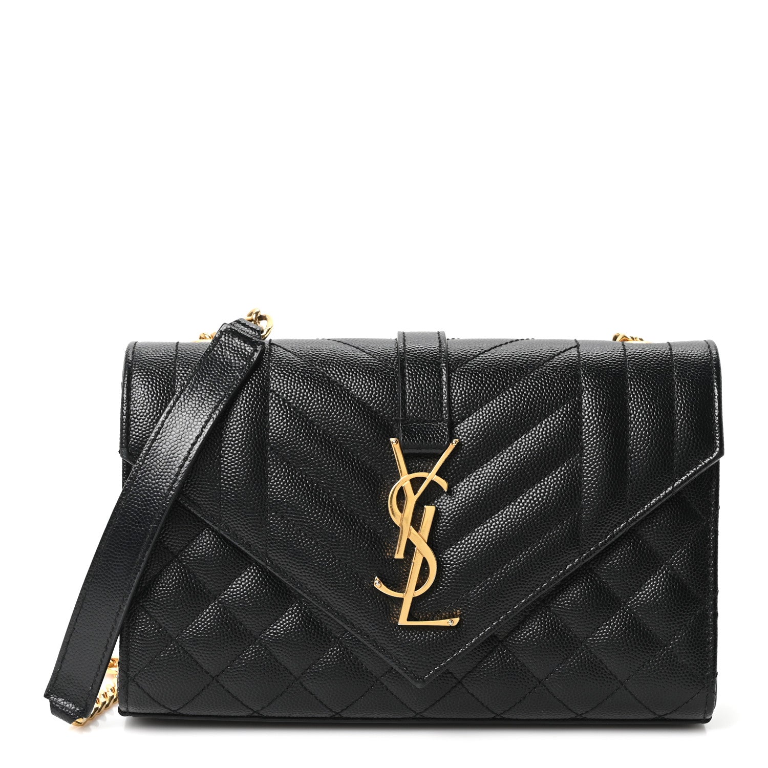 Saint Laurent Grain De Poudre Textured Mixed Matelasse Triquilt Small Monogram Satchel Black 1 of 10