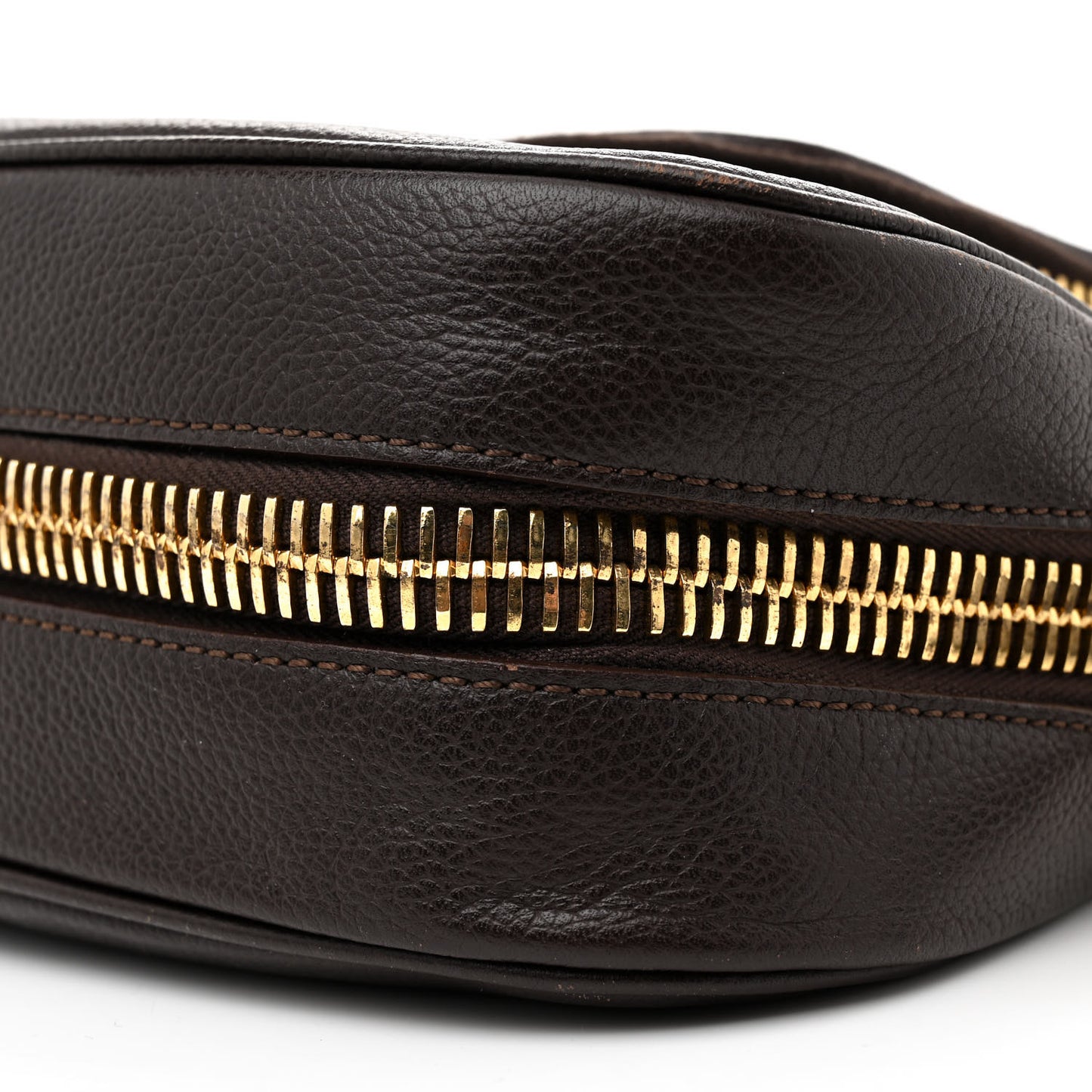 Grained Calfskin Medium Jennifer Crossbody Bag Brown