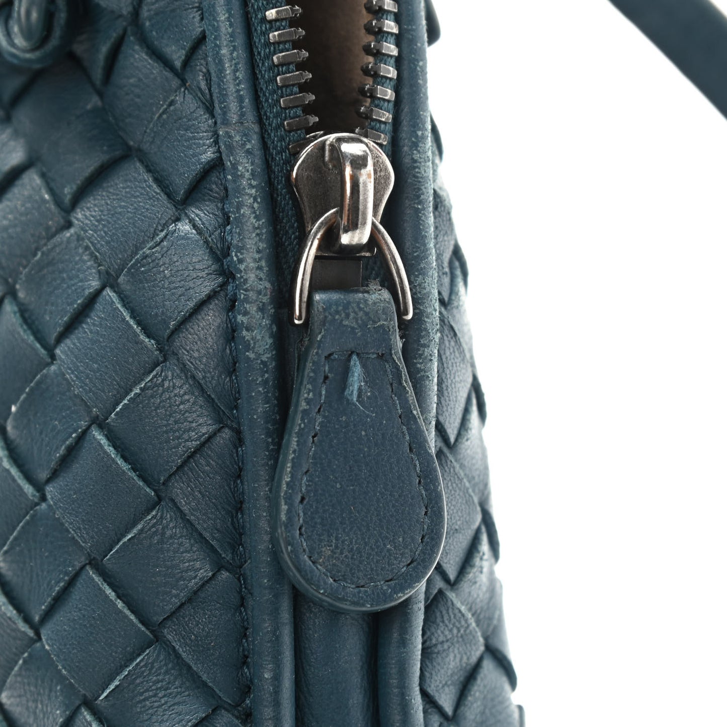 Nappa Intrecciato Nodini Crossbody Messenger Green