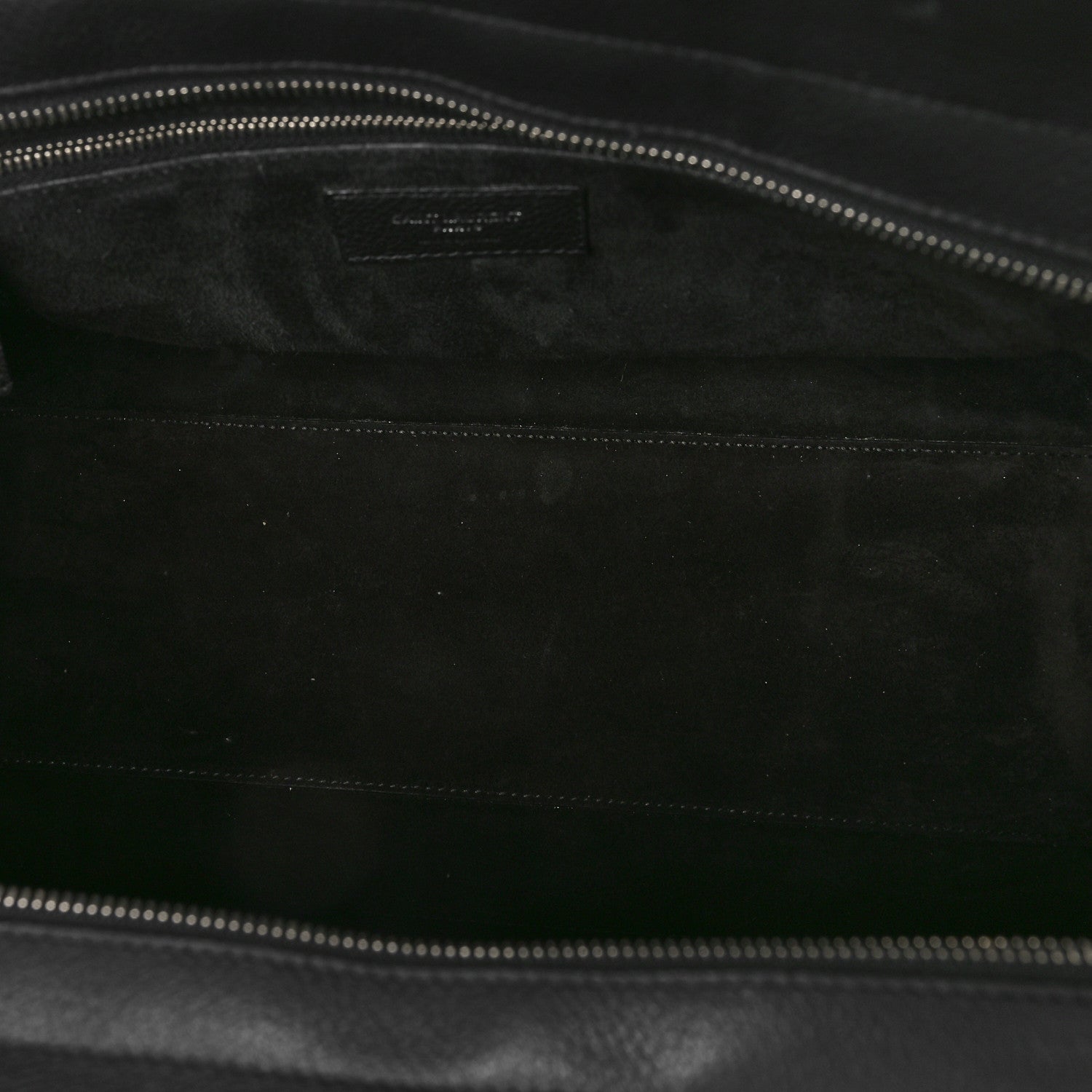Saint Laurent Grained Calfskin Small Cabas Rive Gauche Black 5 of 10