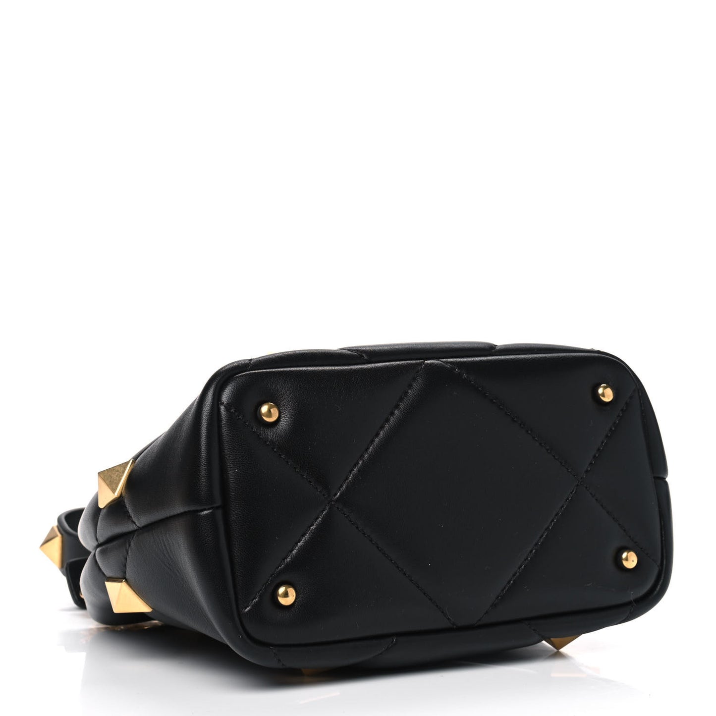 Nappa Small Roman Stud The Handle Bag Black