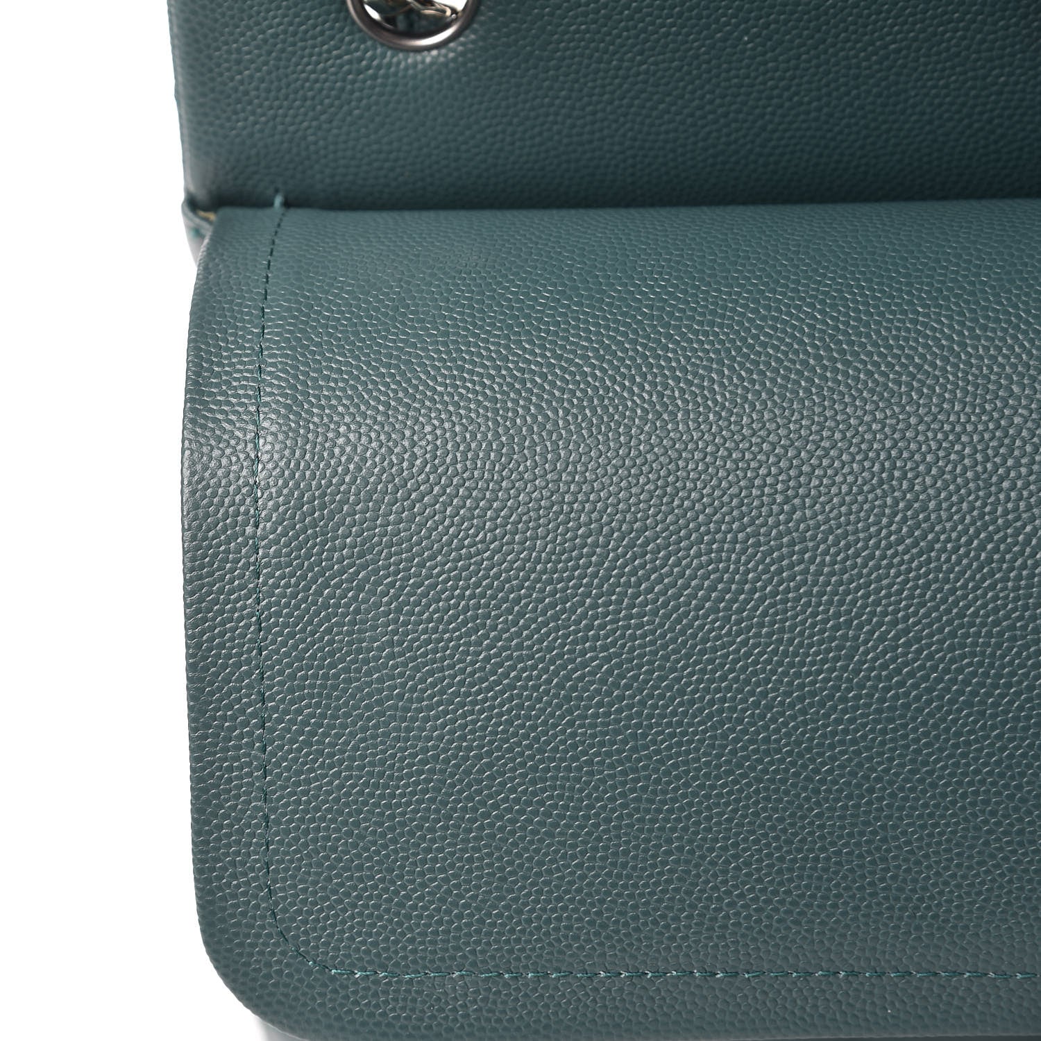 Chanel Caviar Quilted Jumbo Double Flap Dark Green 12 of 13