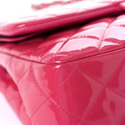 Chanel Patent Quilted Jumbo Double Flap Fuchsia 5 of 23