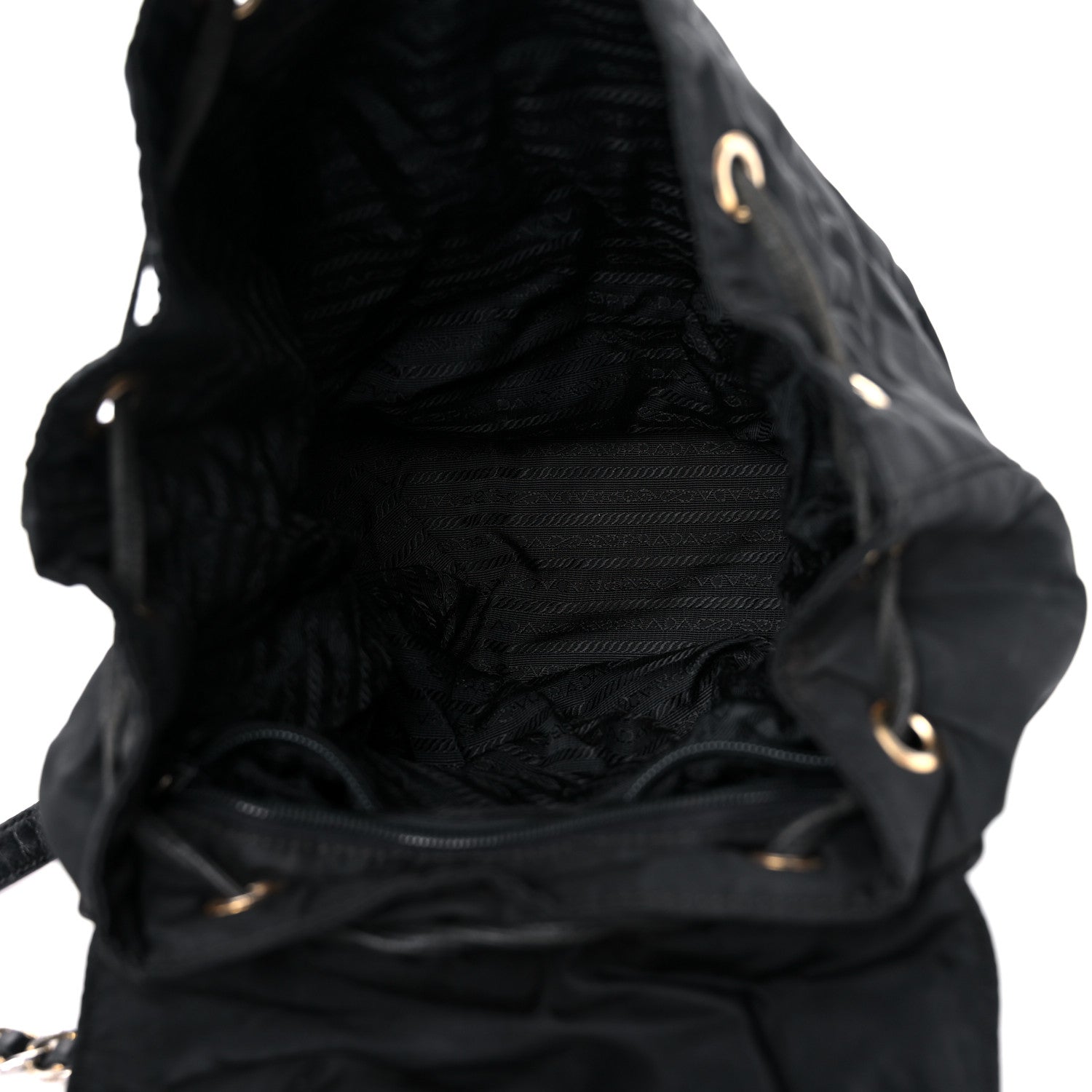 Prada Tessuto Nylon Vela Chain Backpack Black 5 of 20