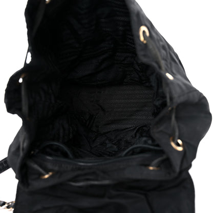 Prada Tessuto Nylon Vela Chain Backpack Black 5 of 20