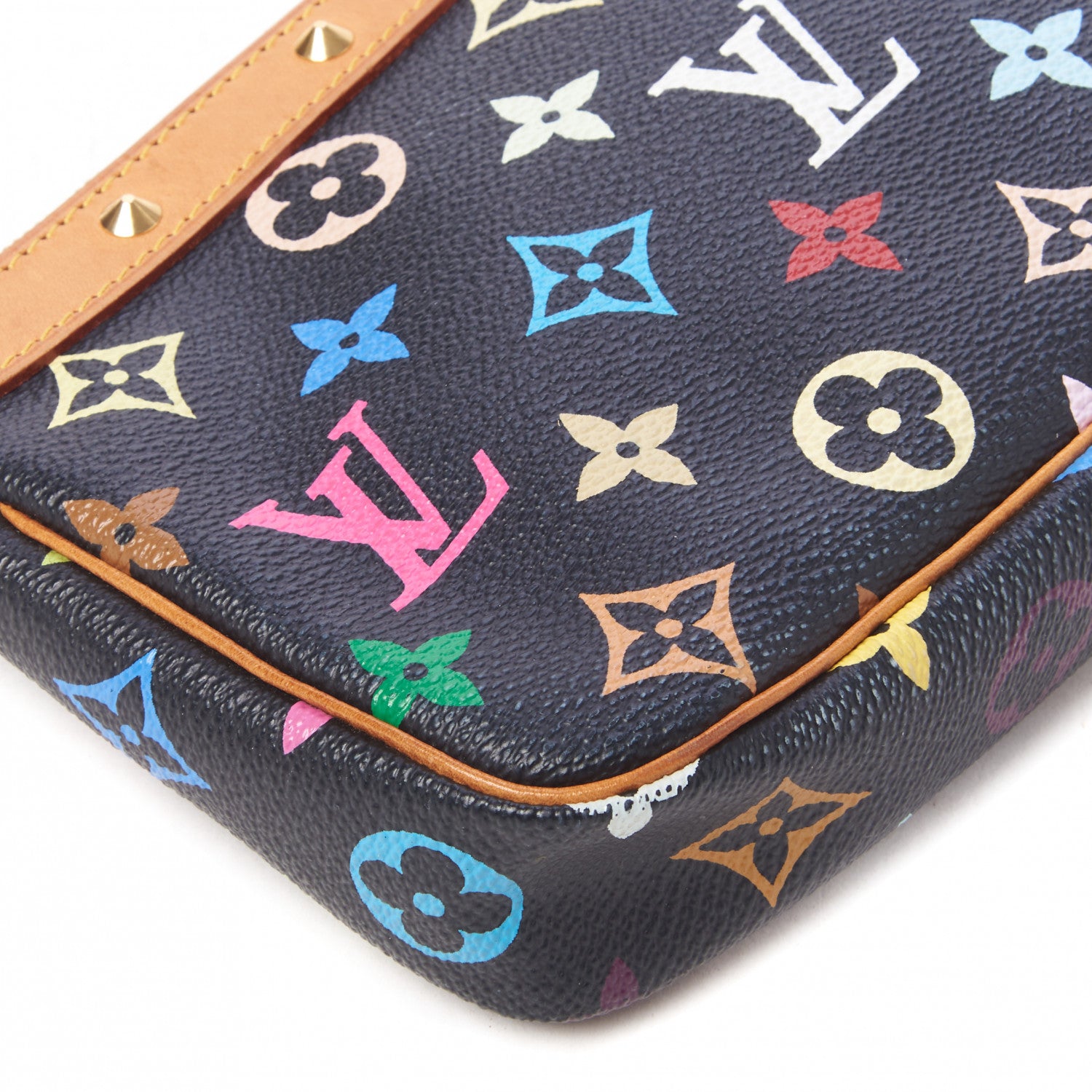 Louis Vuitton Monogram Multicolor Pochette Accessories Black 6 of 9