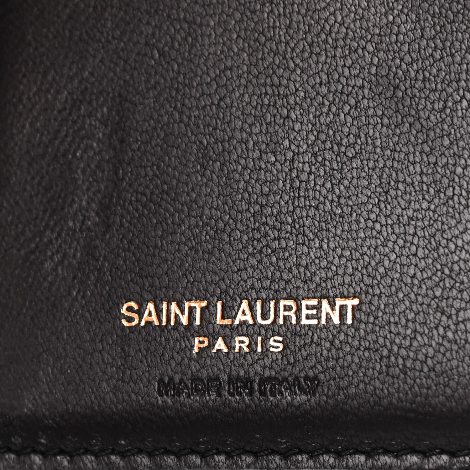 Saint Laurent Lambskin Matelasse Monogram Vicky Tri-Fold Wallet Black 6 of 10