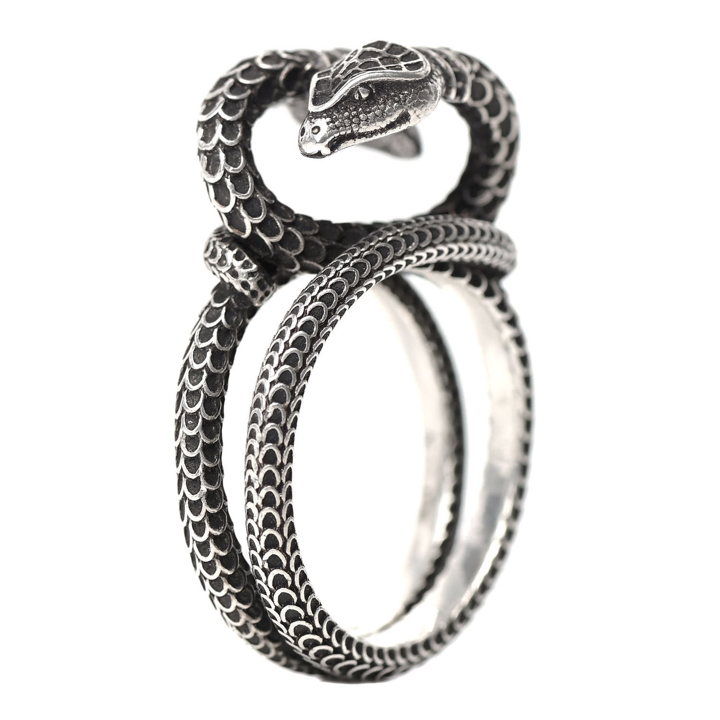 Sterling Silver Gucci Garden Double Snake Ring 53 6.5