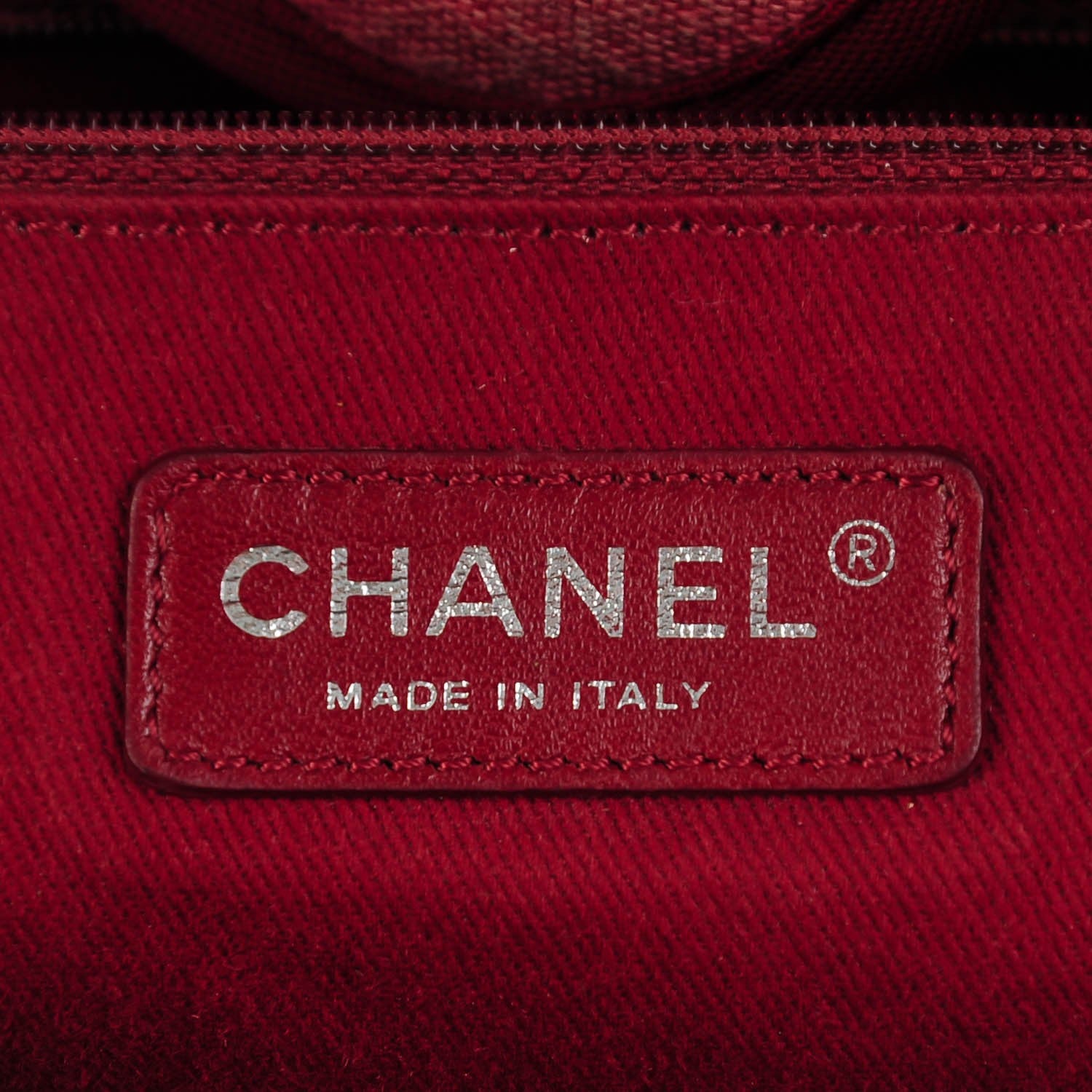 Chanel Canvas Large Deauville Tote Red 6 of 7