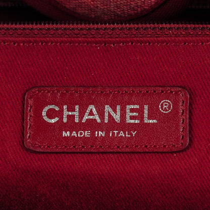 Chanel Canvas Large Deauville Tote Red 6 of 7