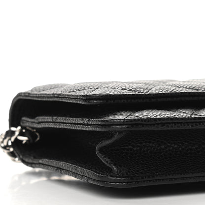 Chanel Caviar Quilted Wallet On Chain WOC Black 10 of 12