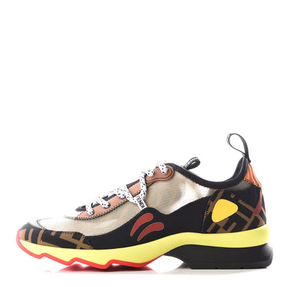 Fendi Technical Mesh Lycra FFreedom Patchwork Sneakers 36 Nude Tobacco Black 1 of 9