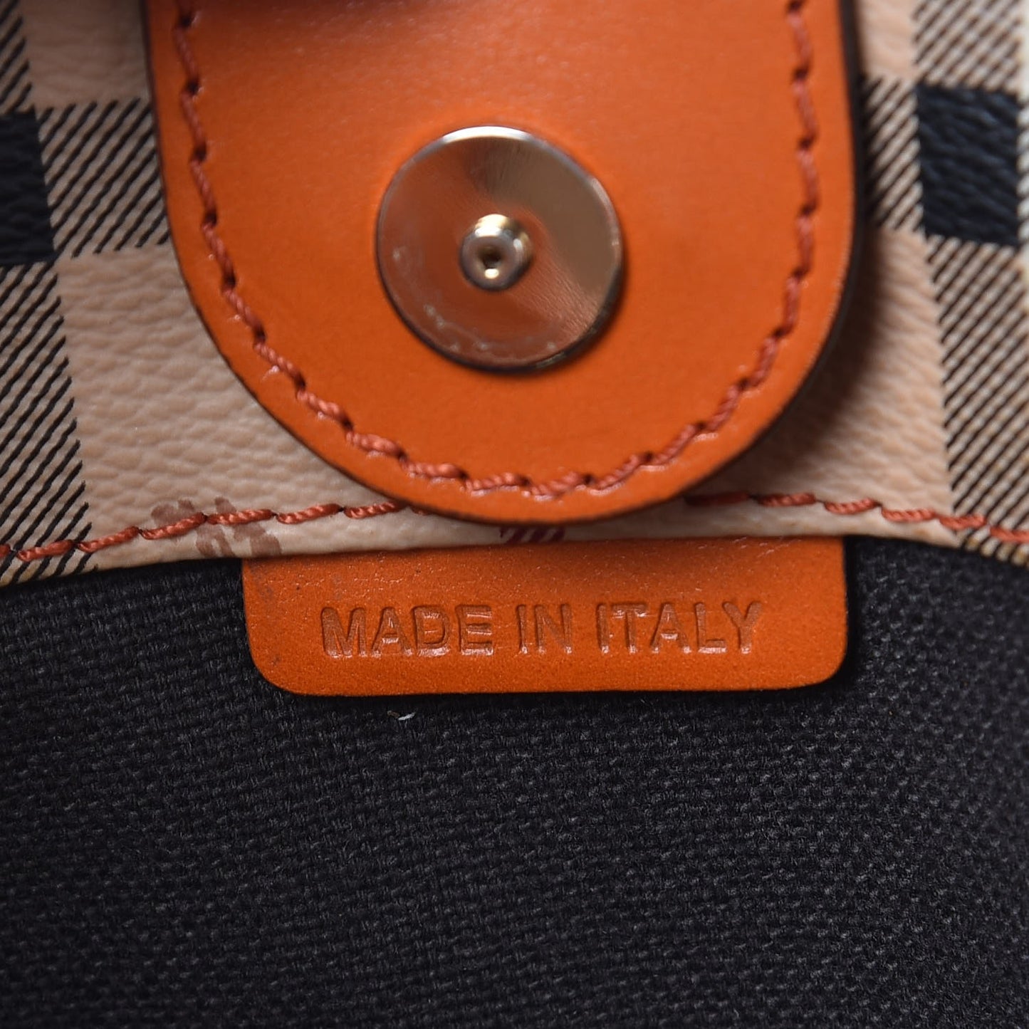 Haymarket Check Small Canterbury Tote Burnt Amber