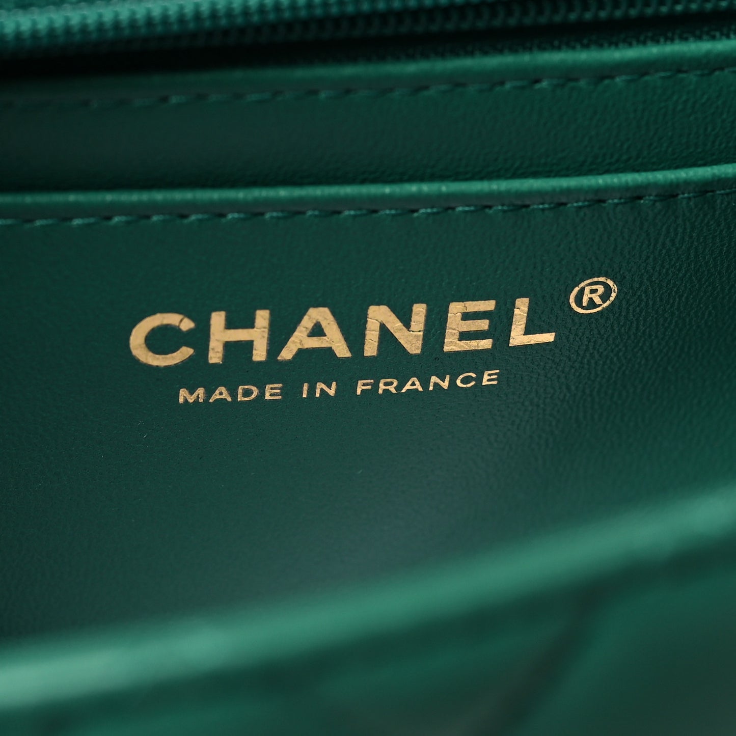 Lambskin Quilted Mini Top Handle Rectangular Flap Green