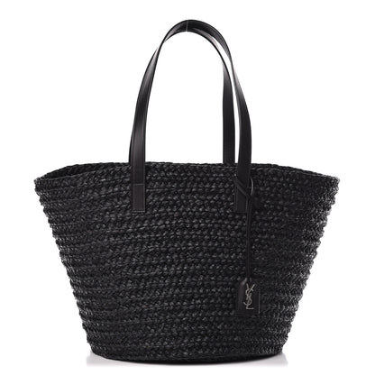 Saint Laurent Raffia Medium Panier Bag Black 1 of 9
