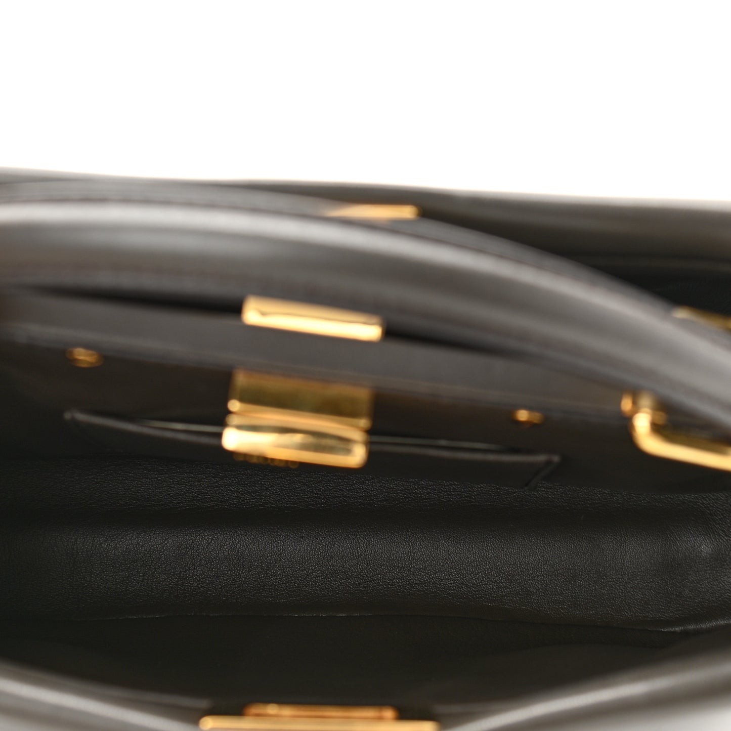 Nappa Mini Peekaboo Iconic Satchel Carbone