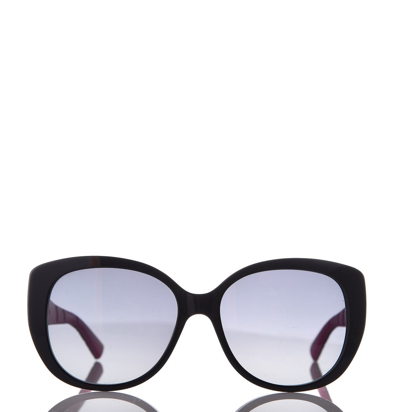 Lambskin Cannage Dior Lady 1R Sunglasses Black Fuchsia