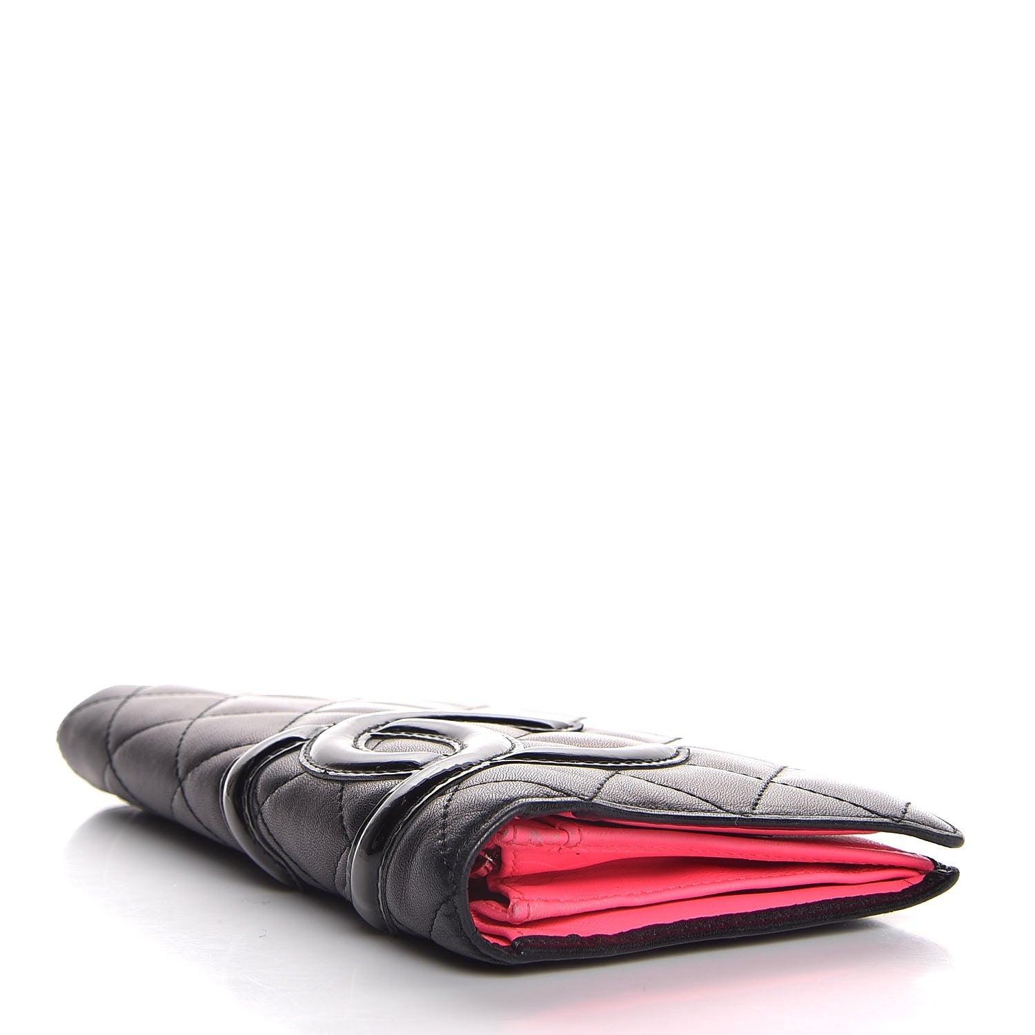 Chanel Calfskin Quilted Cambon Yen Wallet Black 4 of 12