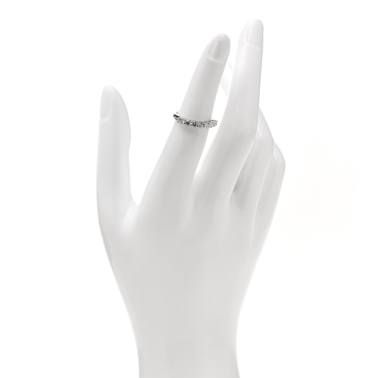 Platinum Diamond 3mm Embrace Half Circle Band Ring 49 5