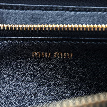 Miu Miu Matelasse Zip Around Wallet Black 8 of 9