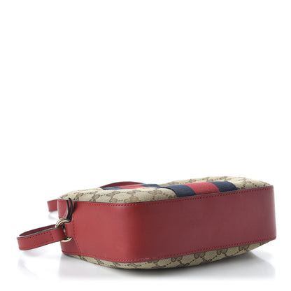 Gucci Monogram GG Supreme Web Small Webby Bee Shoulder Red 4 of 10